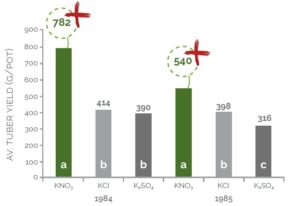 Reasons why potassium nitrate is the right source of K and N